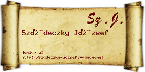 Szádeczky József névjegykártya